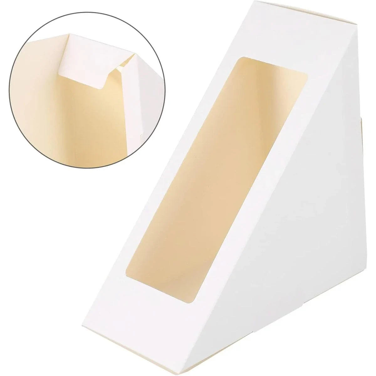 Sandwich Box Paper Container with Window 100PCS
