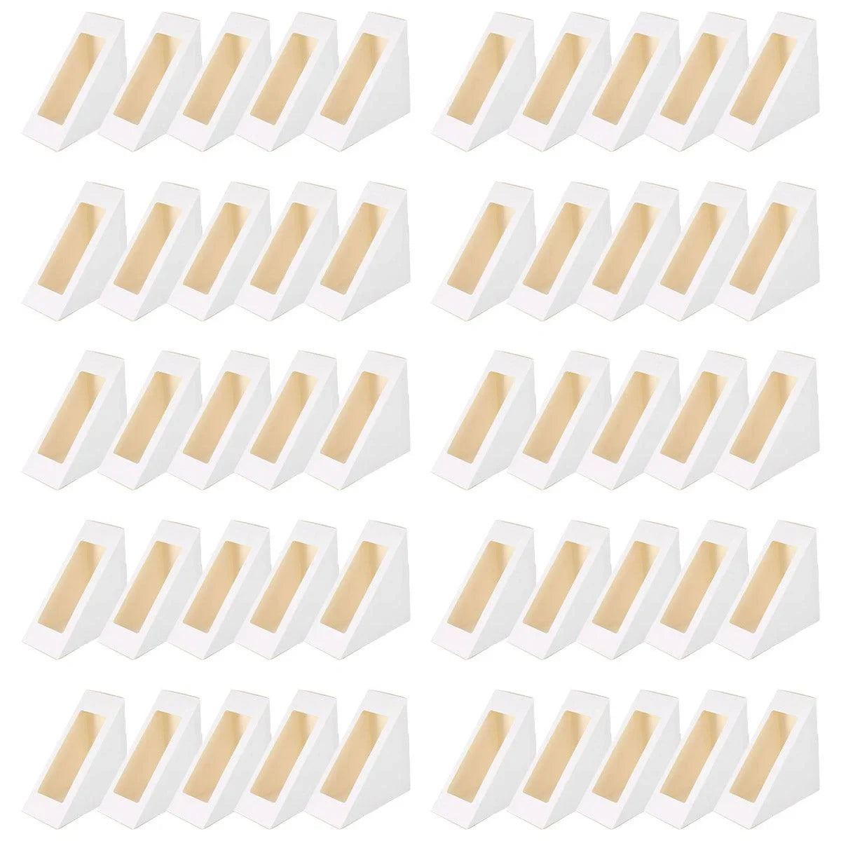 Sandwich Box Paper Container with Window 100PCS