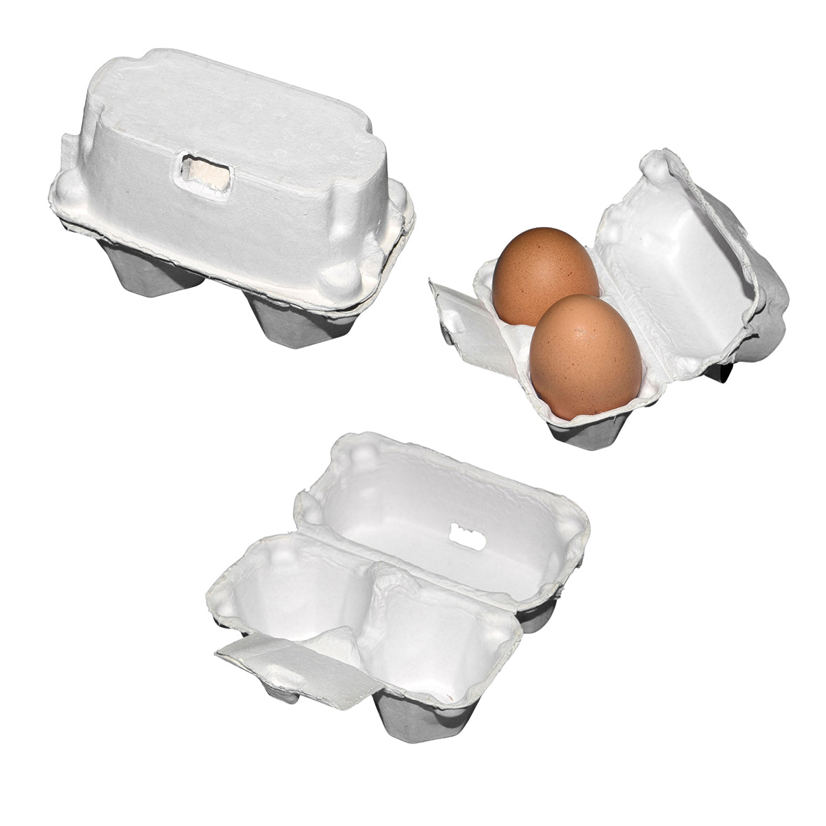 300PCS 2 Slot Paper Egg Trays Molded Pulp Egg Packaging Trays