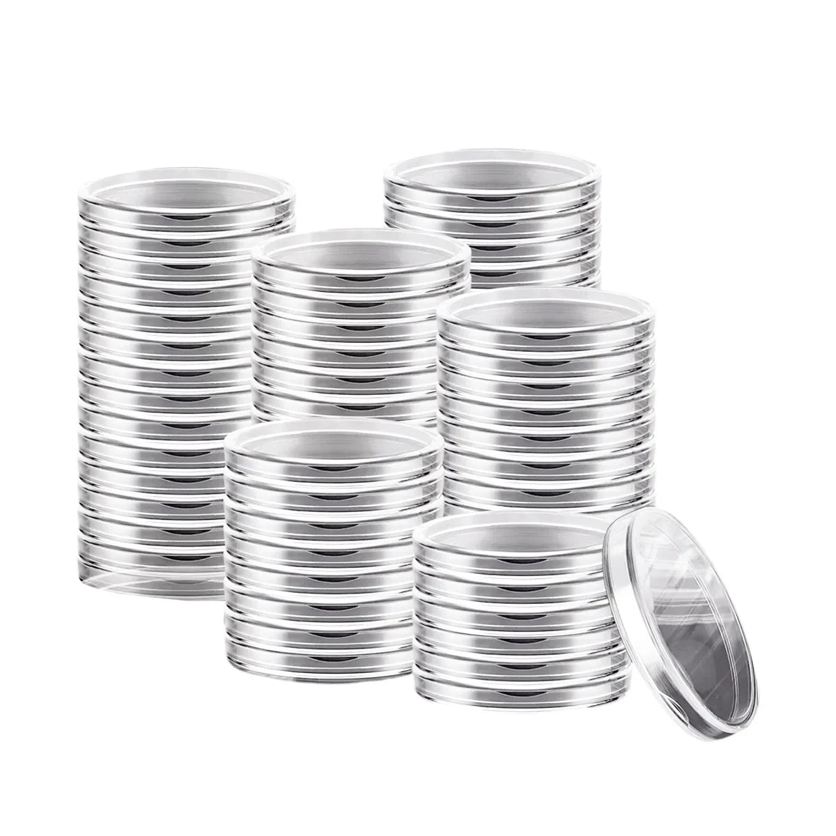 100pcs 40mm Round Coin Boxes Storage Protection Case