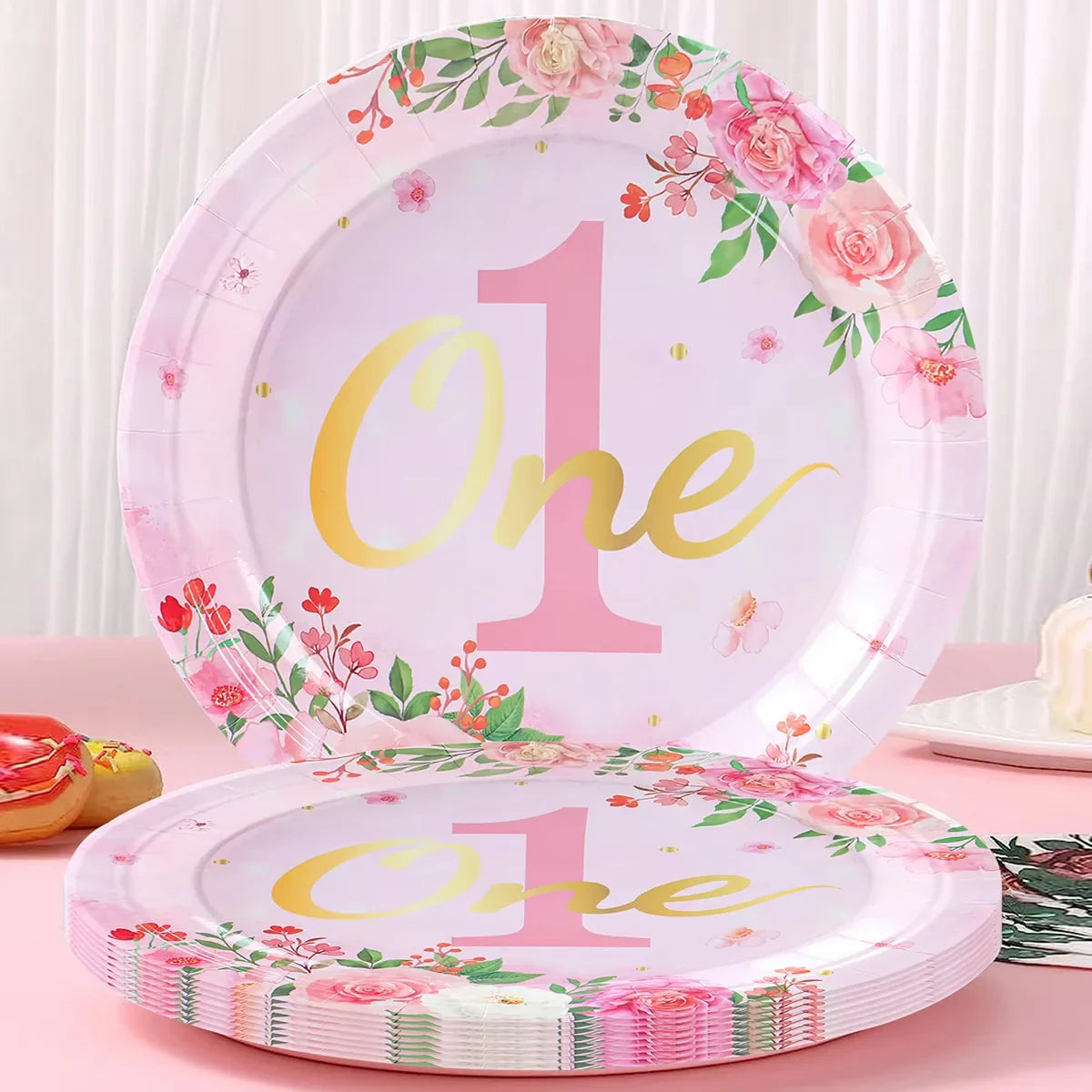 1-year-old Birthday Party Paper Plate Tableware 1Set