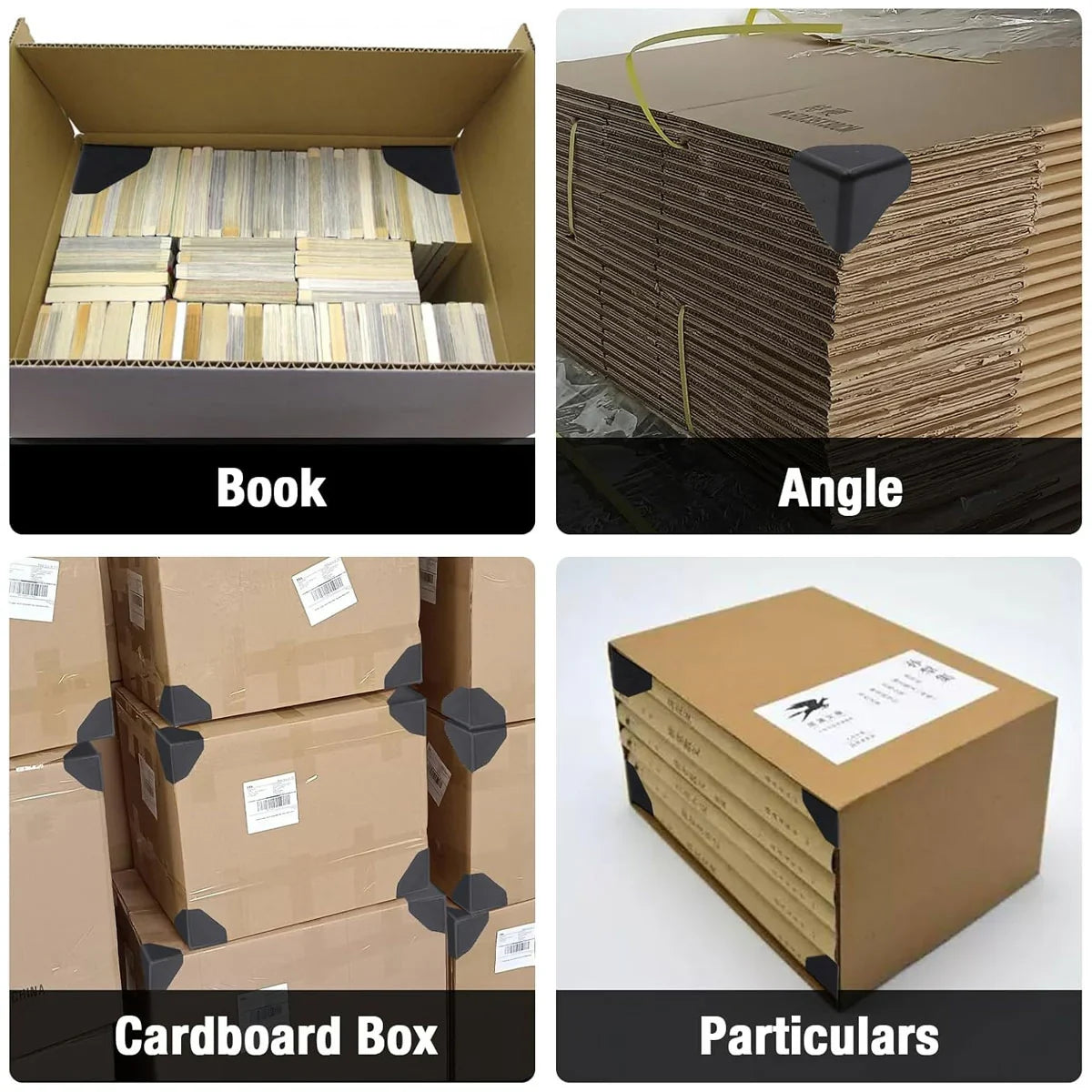 200pcs Plastic Corner Protectors for Carton Box Edges