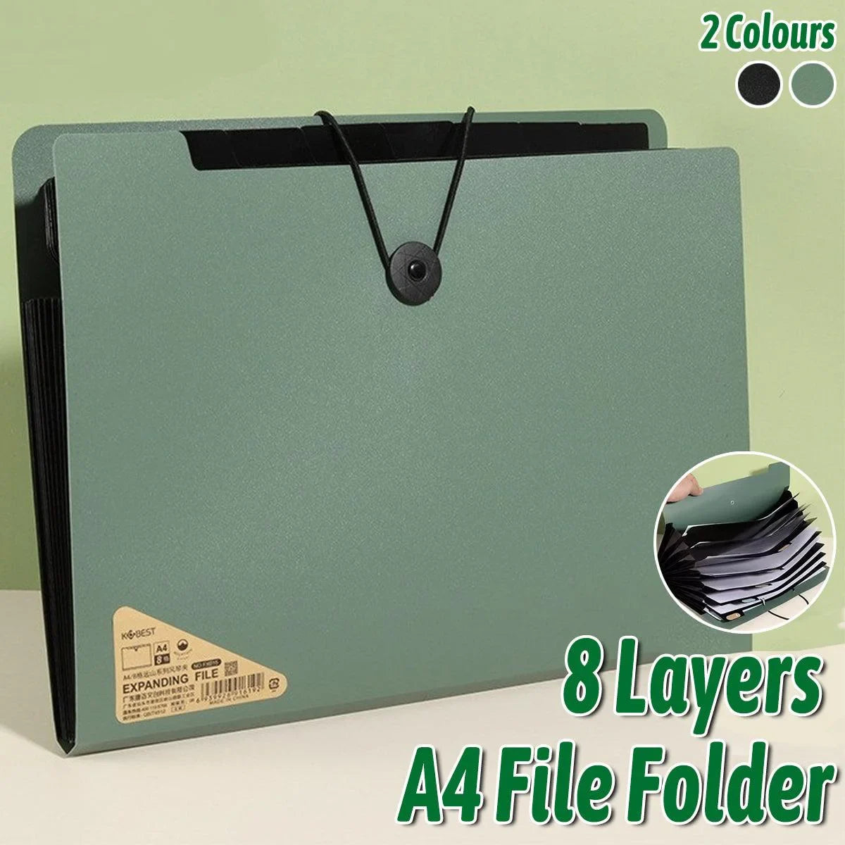 File Folder Organizer Bag Document Holder 8Cell