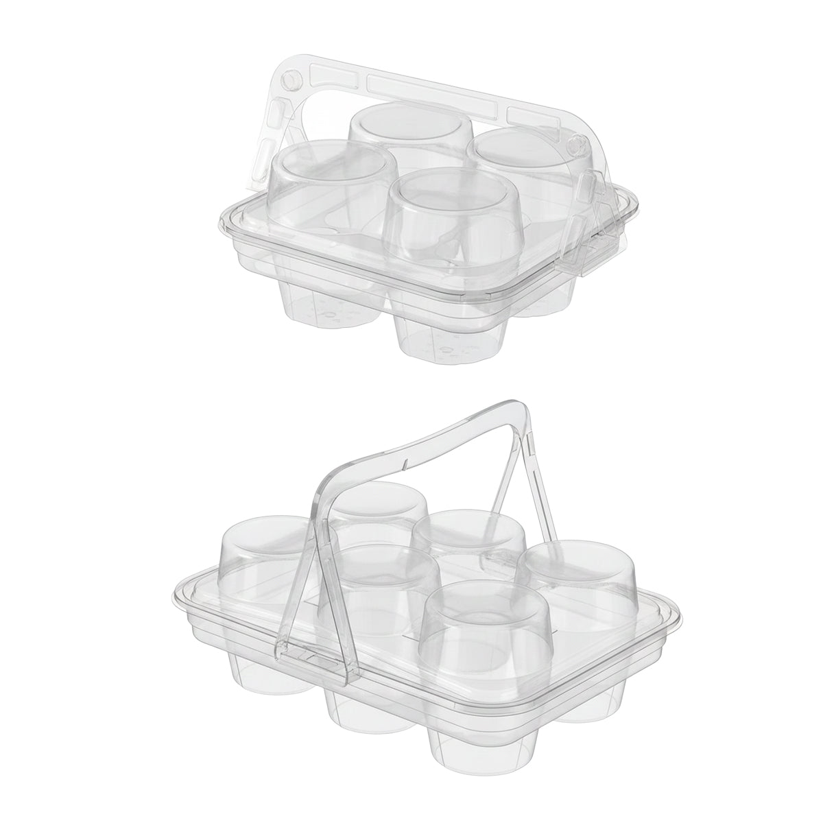 Clear Pastry Cake Box with Handle Food Grade Dessert Takeaway Packaging