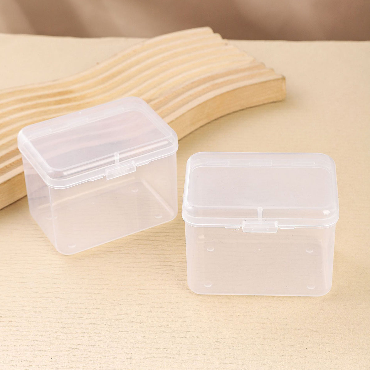 10PCS Mini Clear Plastic Storage Boxes Small Parts Organiser