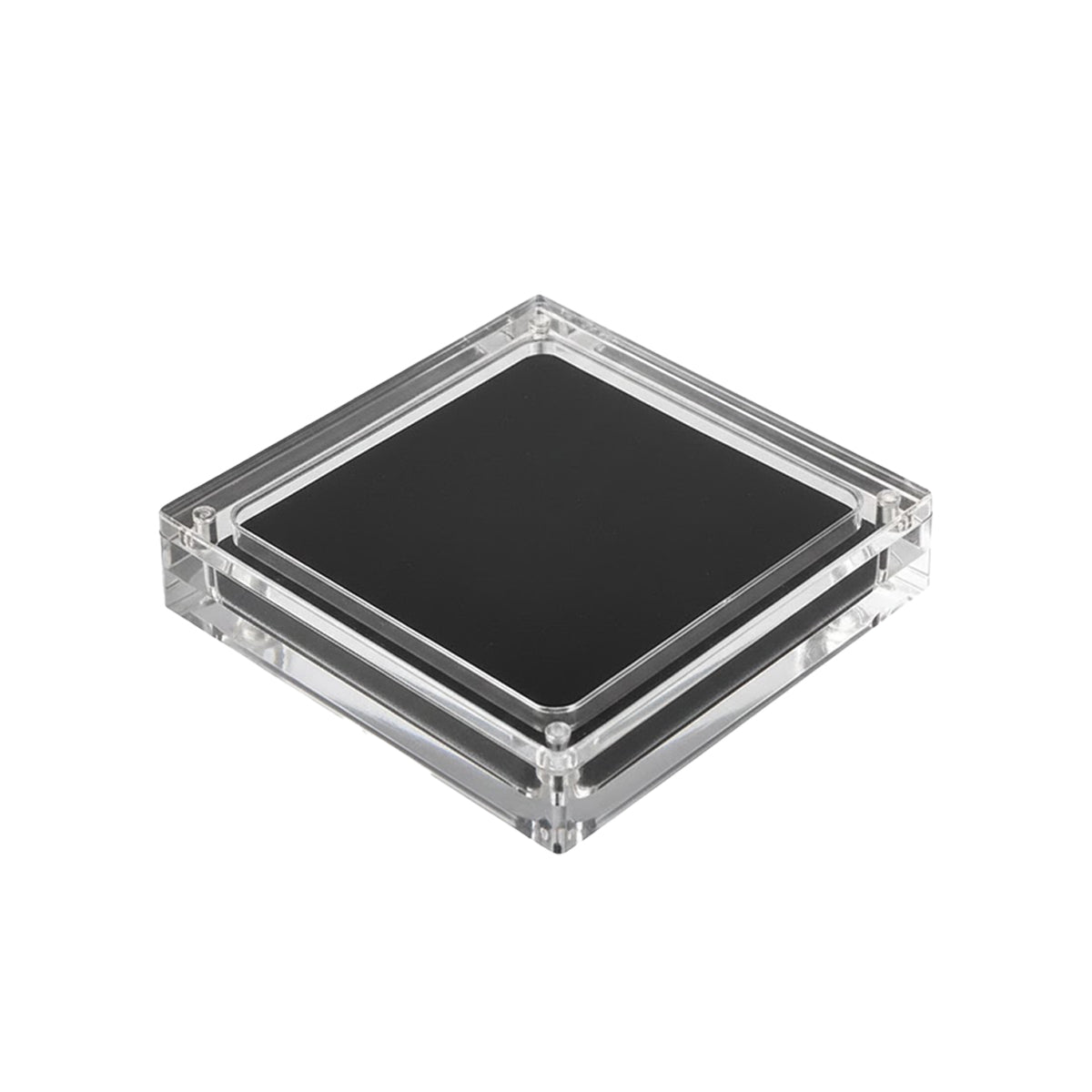 5PCS Acrylic Transparent Jewelry Display Case with Magnetic Cushion