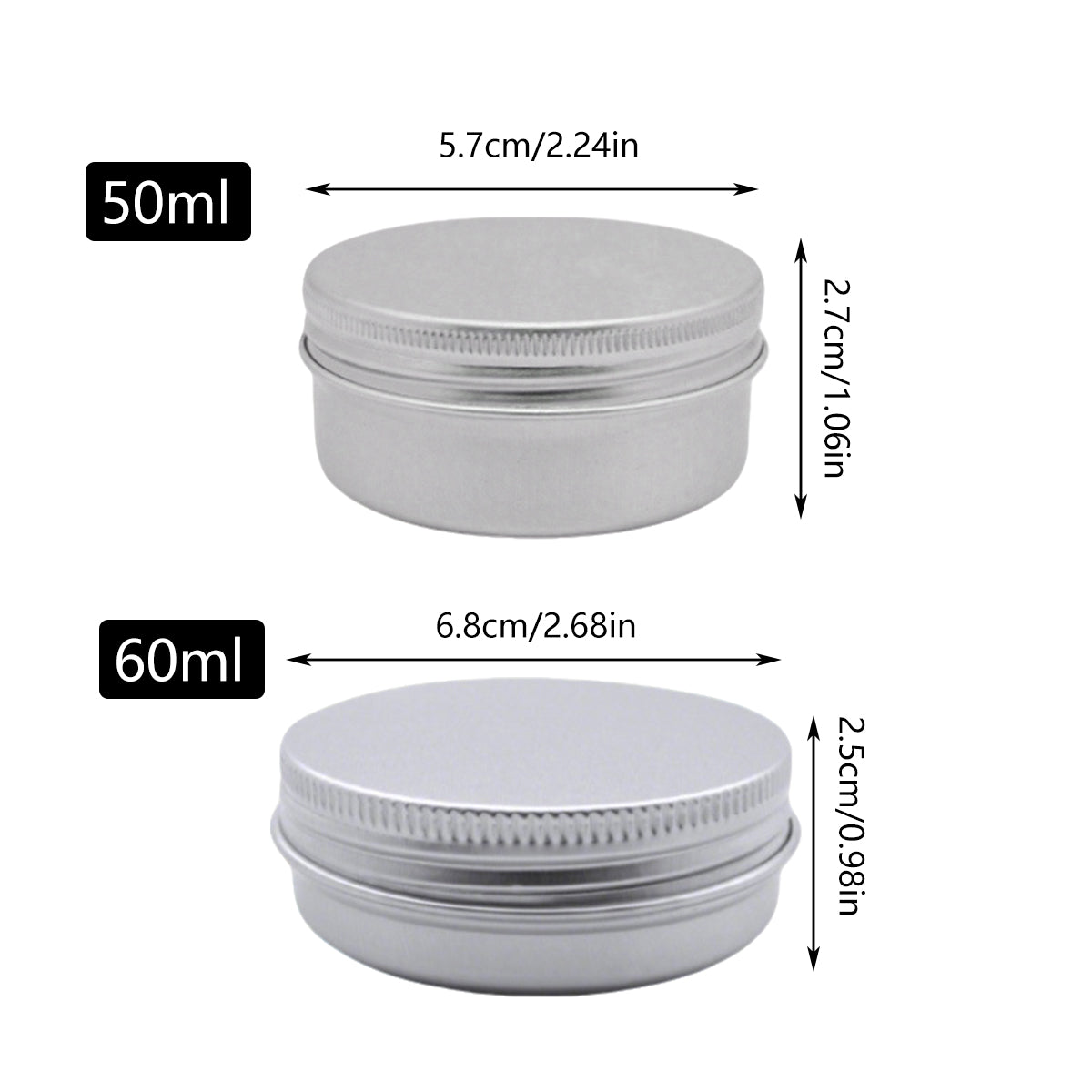 Threaded Round Aluminum Gift Box Packaging Case for Tea Candy Gifts