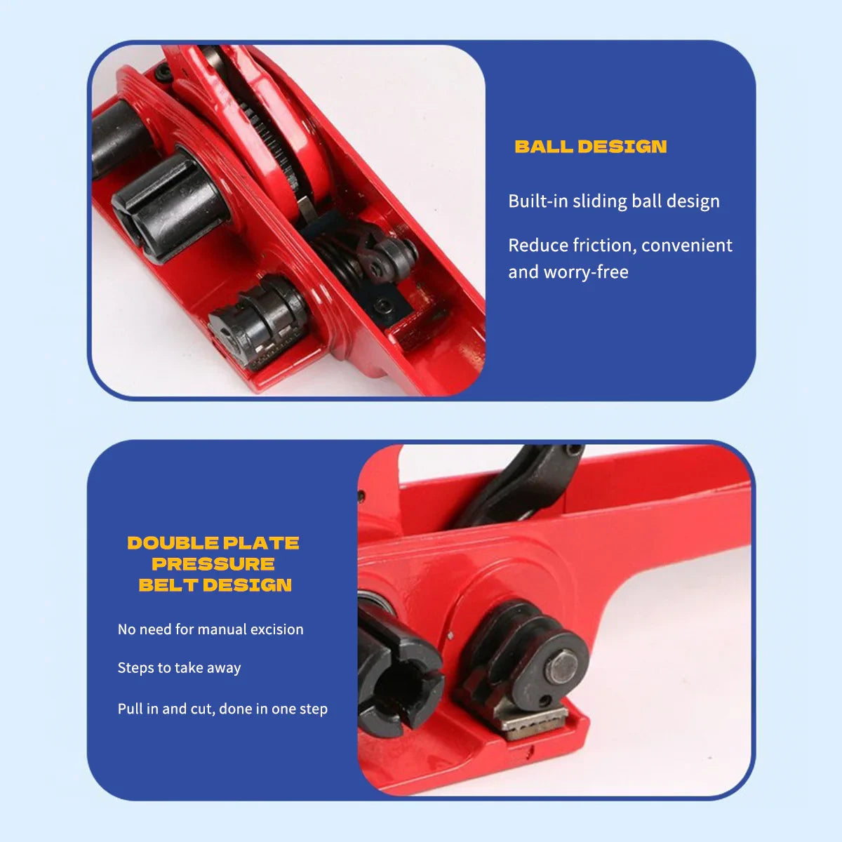 Red Manual Strapping Tool for Plastic Steel Banding