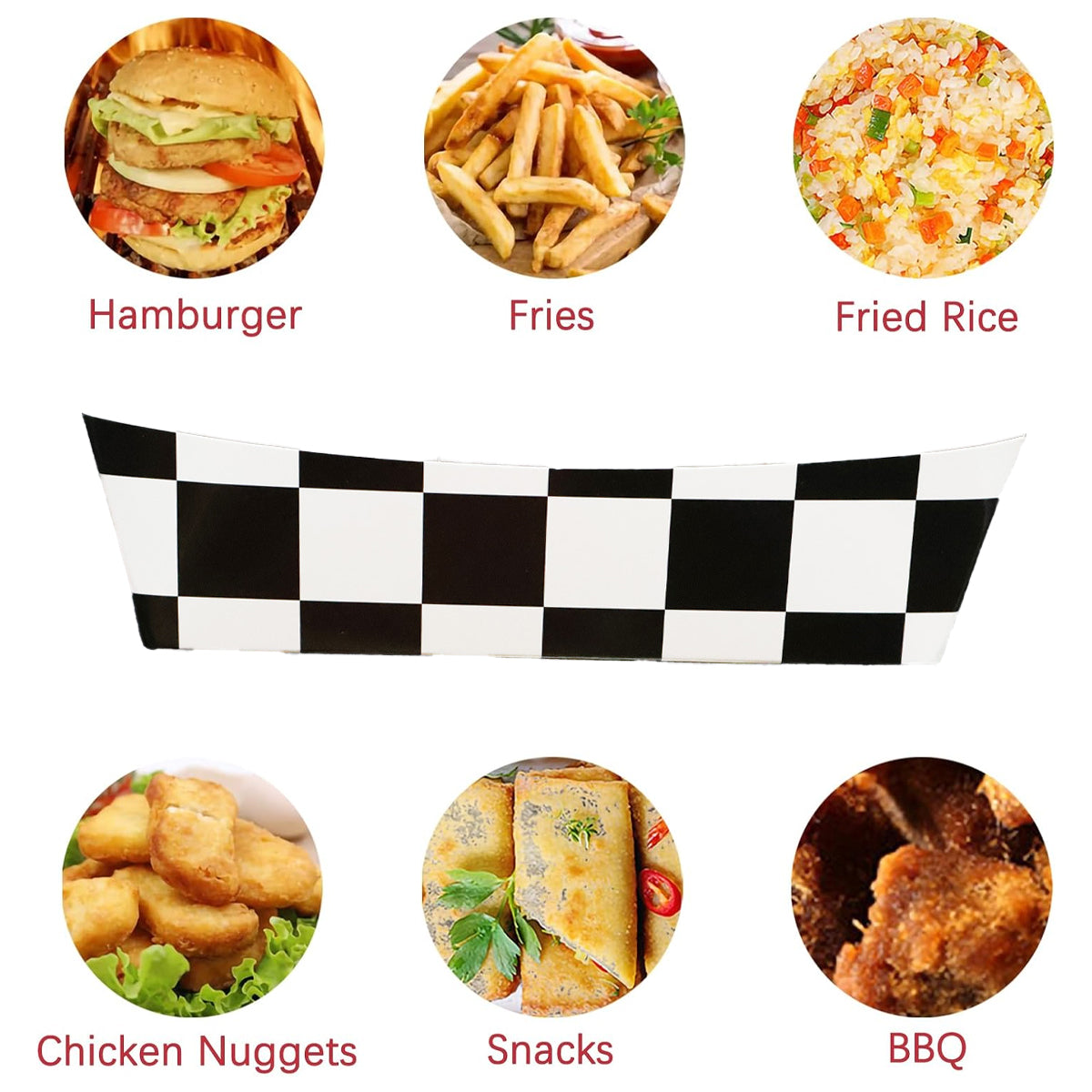 12PCS Food-Grade Disposable Fast Food Boxes Waterproof Oilproof for Snacks