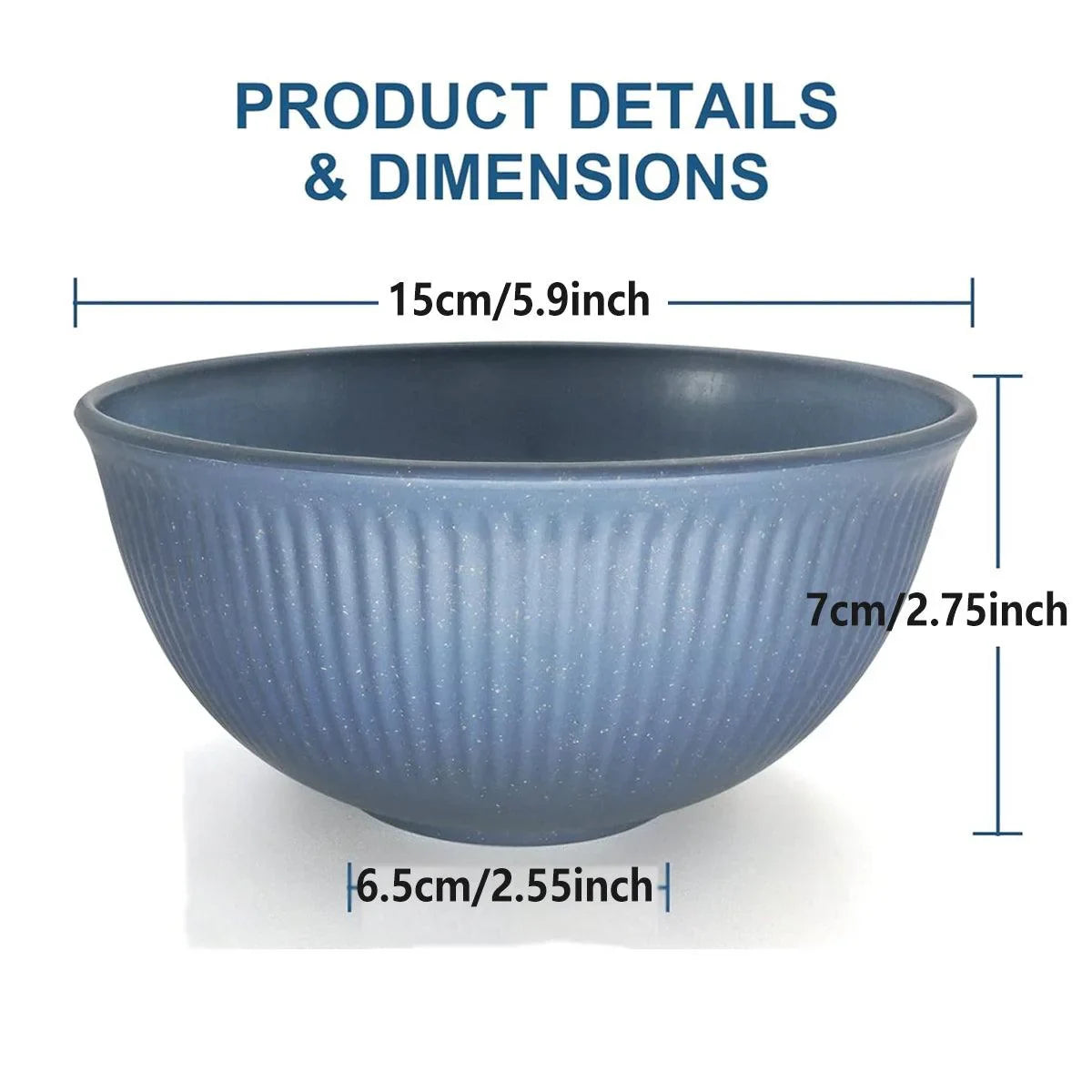 26oz Wheat Straw Soup Bowl Set 6PCS