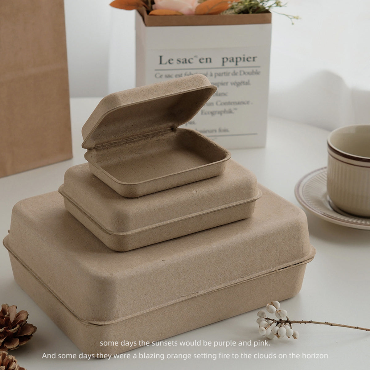 10PCS Eco Friendly Pulp Gift Boxes for Wedding Party Packaging