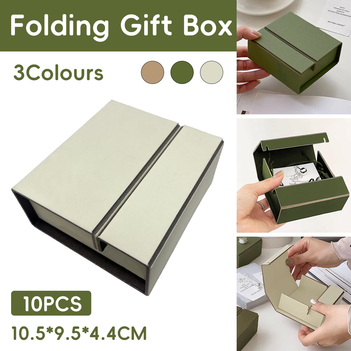 10PCS Folding Gift Boxes Durable Decorative for Party Wedding