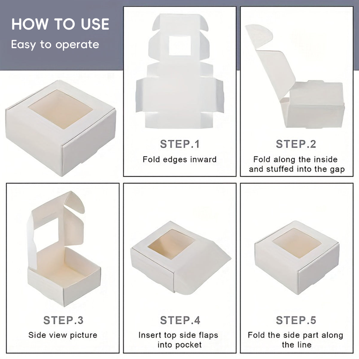 40PCS Kraft Gift Boxes with Clear Window Small Jewelry Party Favor Boxes