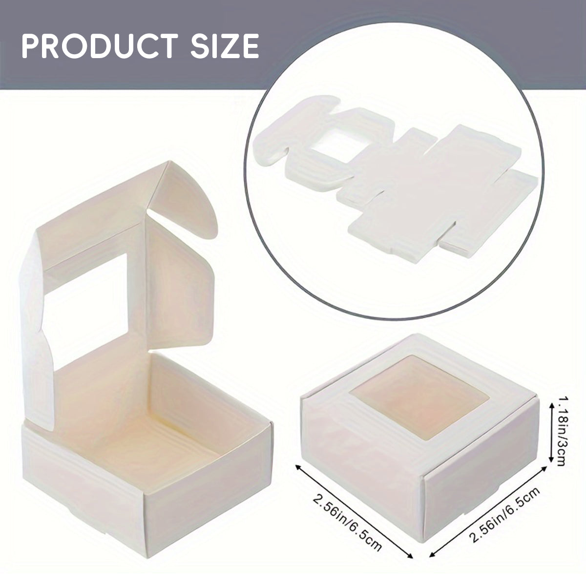 40PCS Kraft Gift Boxes with Clear Window Small Jewelry Party Favor Boxes
