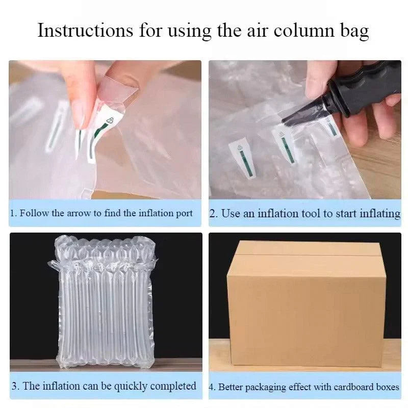 Bubble Packing Wrap Suit – 100 Pieces Air Column Packaging