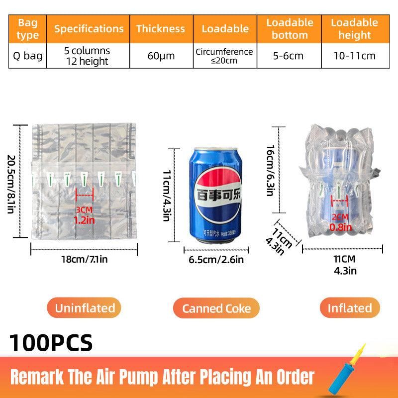 Bubble Packing Wrap Suit – 100 Pieces Air Column Packaging