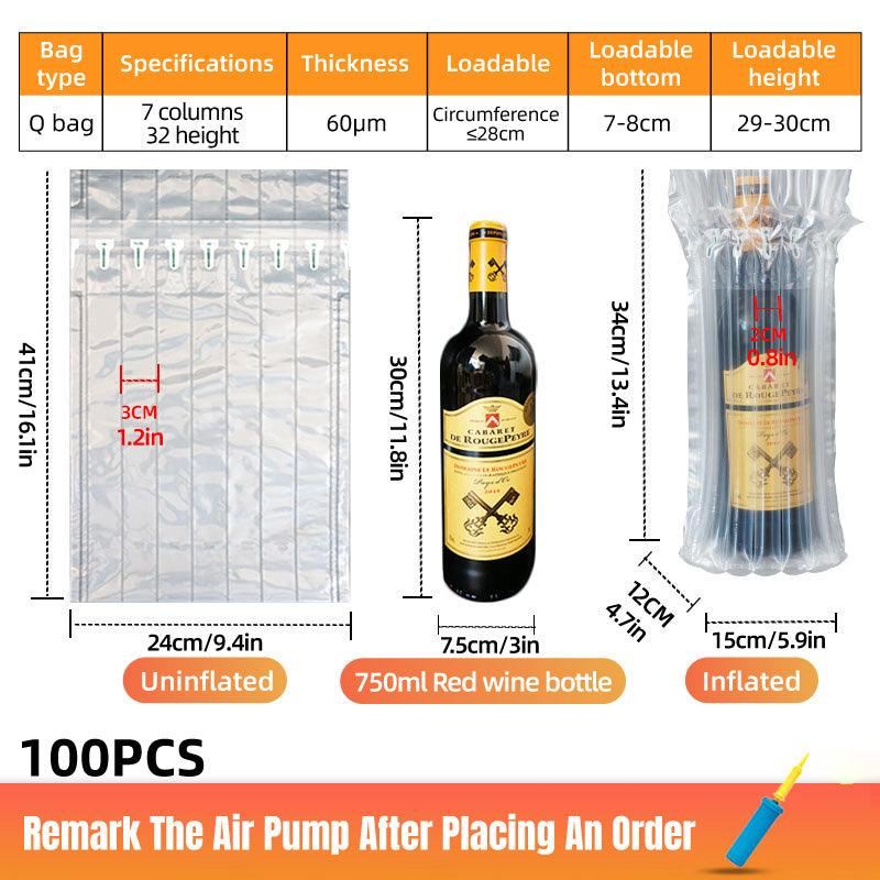 Bubble Packing Wrap Suit – 100 Pieces Air Column Packaging