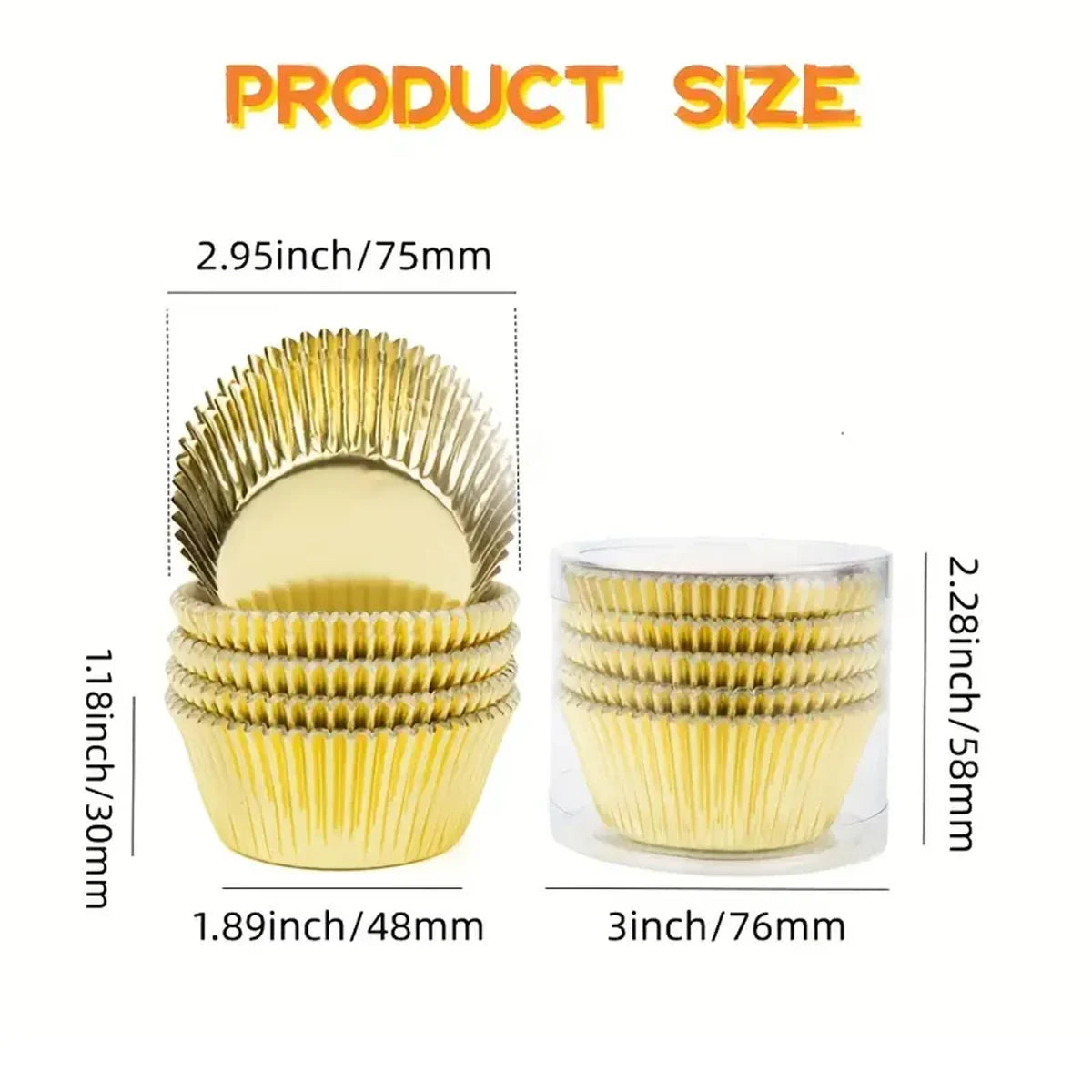 200pcs Colored Baking Paper Cupcake Muffin Liners