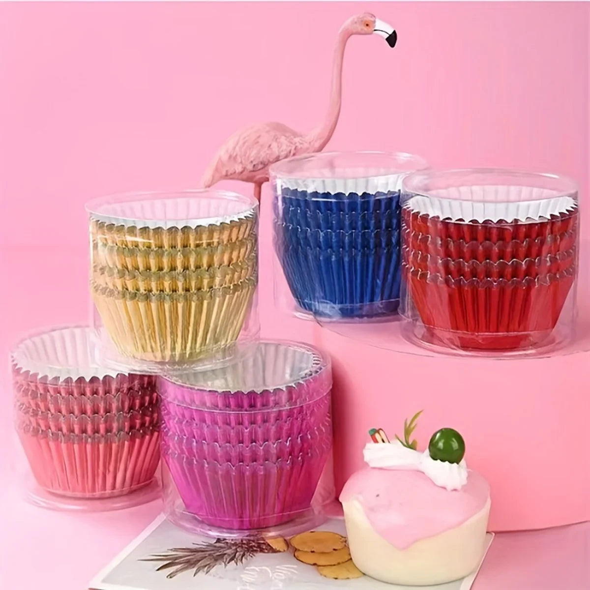 200pcs Colored Baking Paper Cupcake Muffin Liners