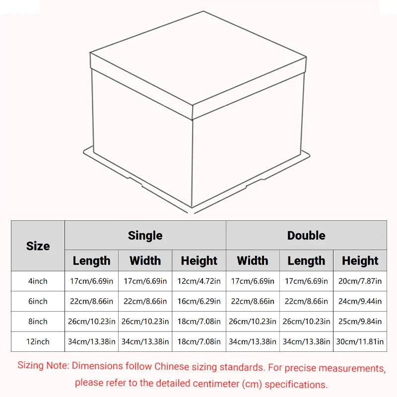 Clear Cake Boxes 20-100PCS 2Styles PET
