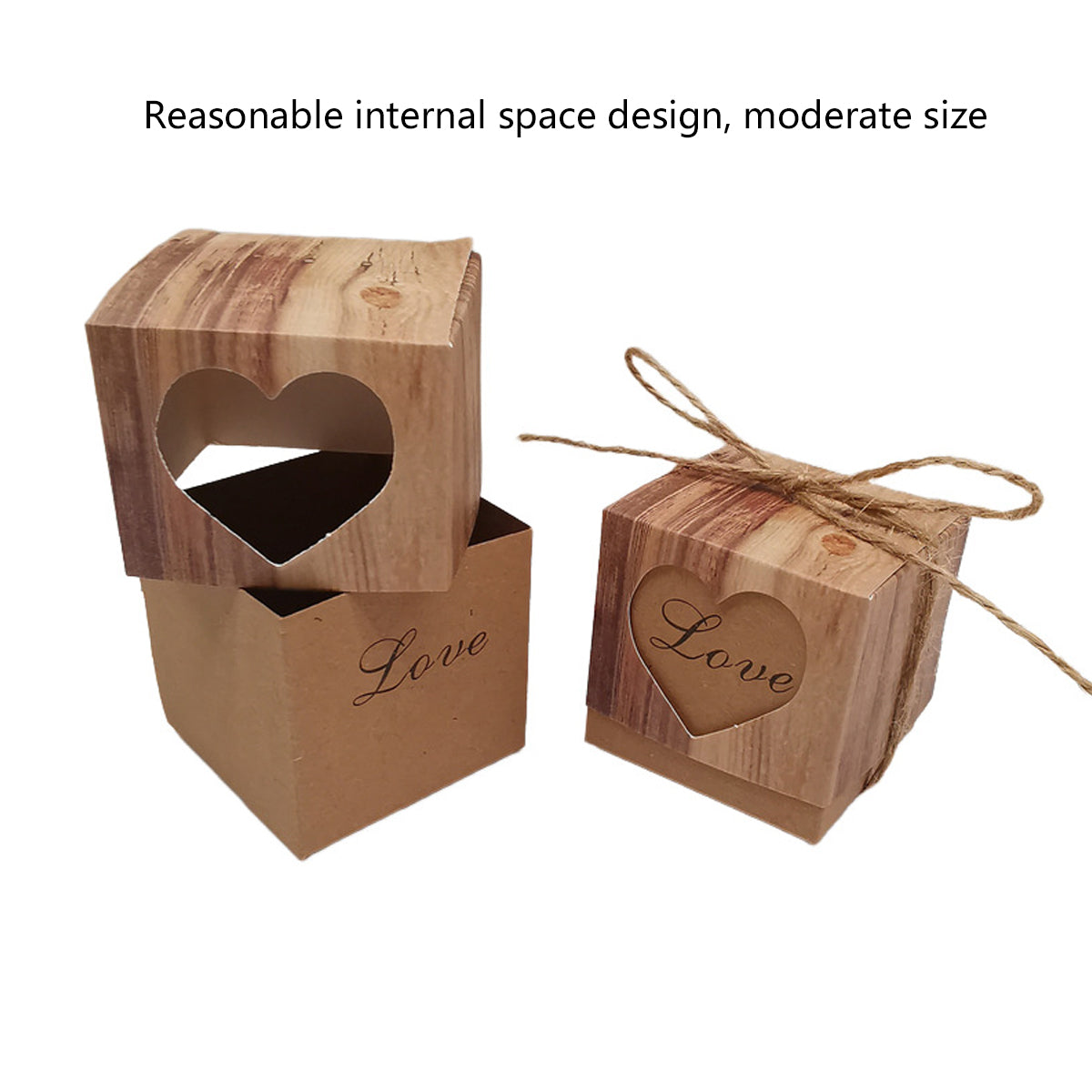 Kraft Paper Love Candy Box Wedding Gift Packaging 50PCS