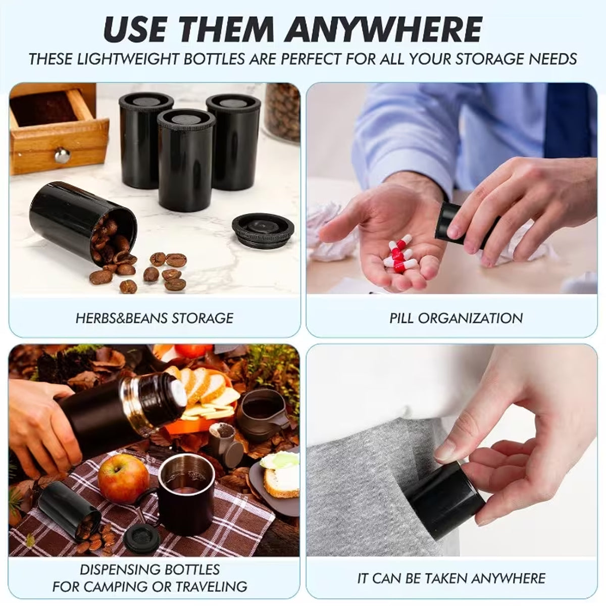 Mini Plastic Tube Seal Storage Boxes for Small Parts 20PCS