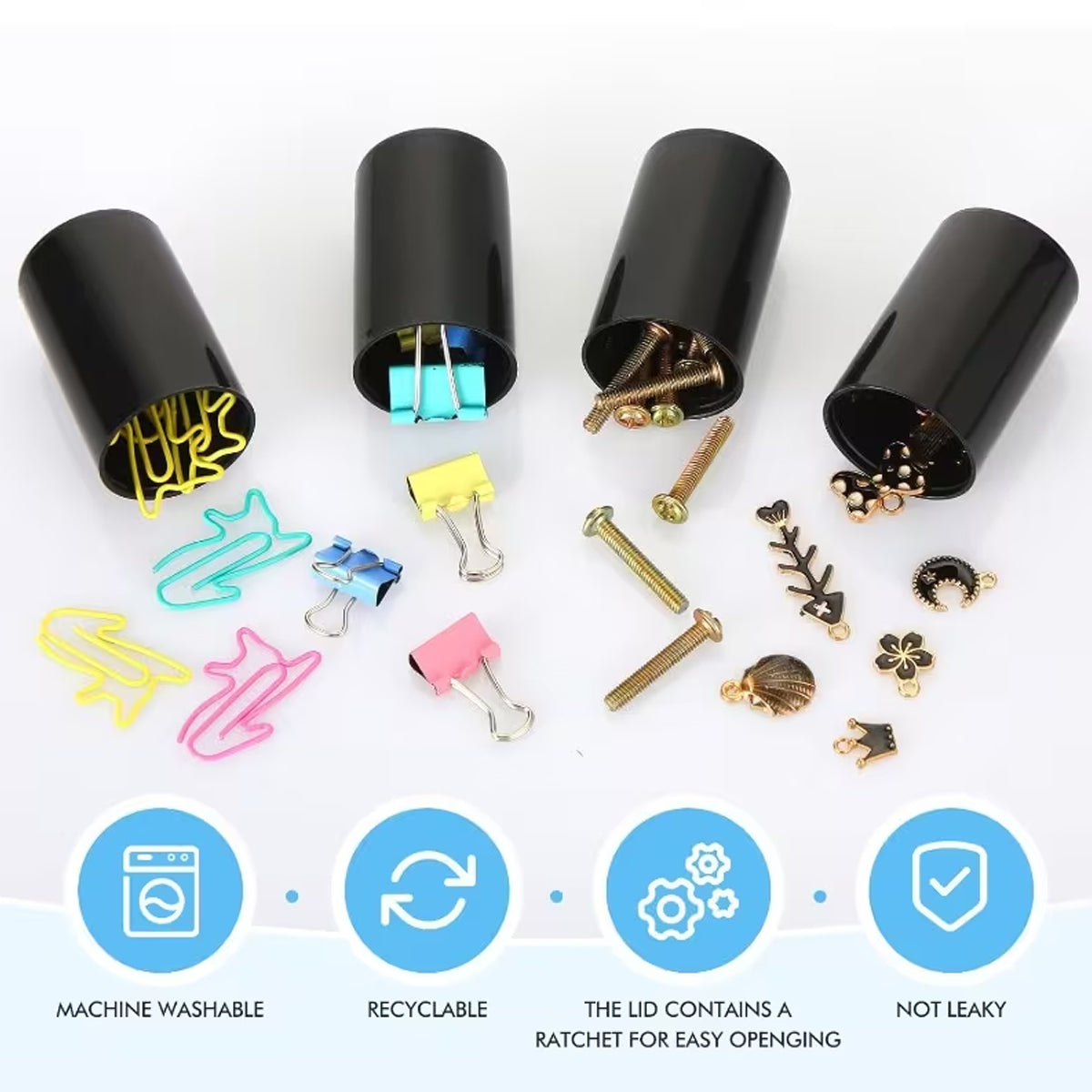 Mini Plastic Tube Seal Storage Boxes for Small Parts 20PCS