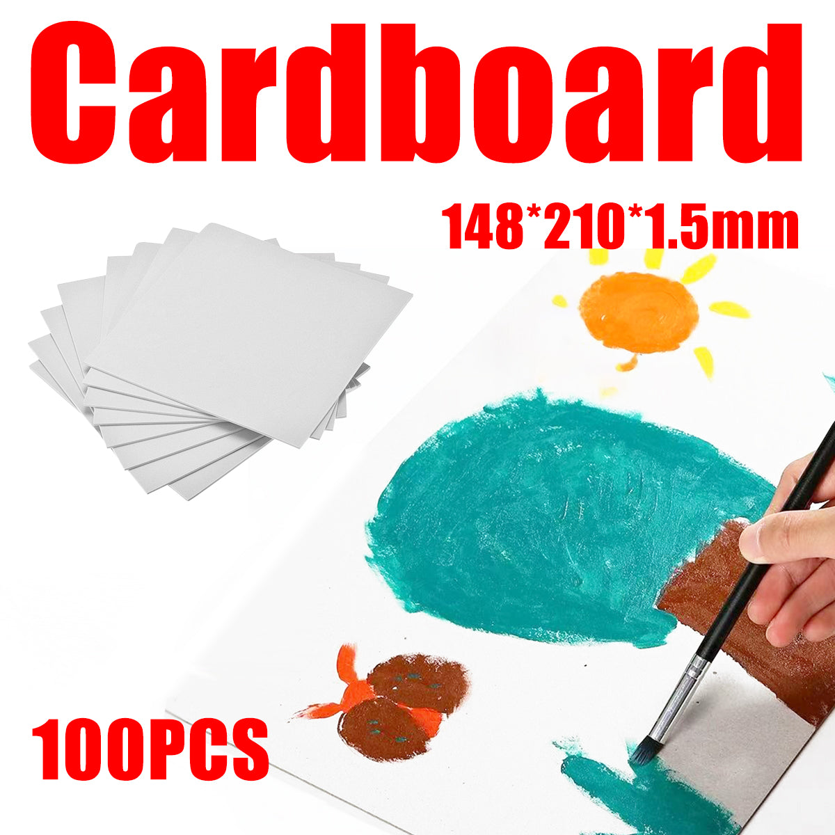 100 Pcs A5 Hard Cardboard Grey Board Printable Packaging Paper