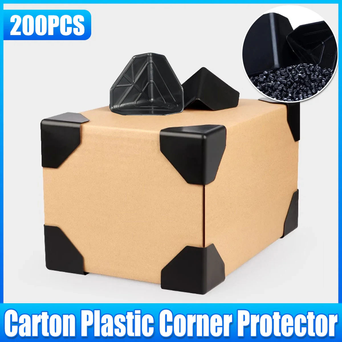 200pcs Plastic Corner Protectors for Carton Box Edges