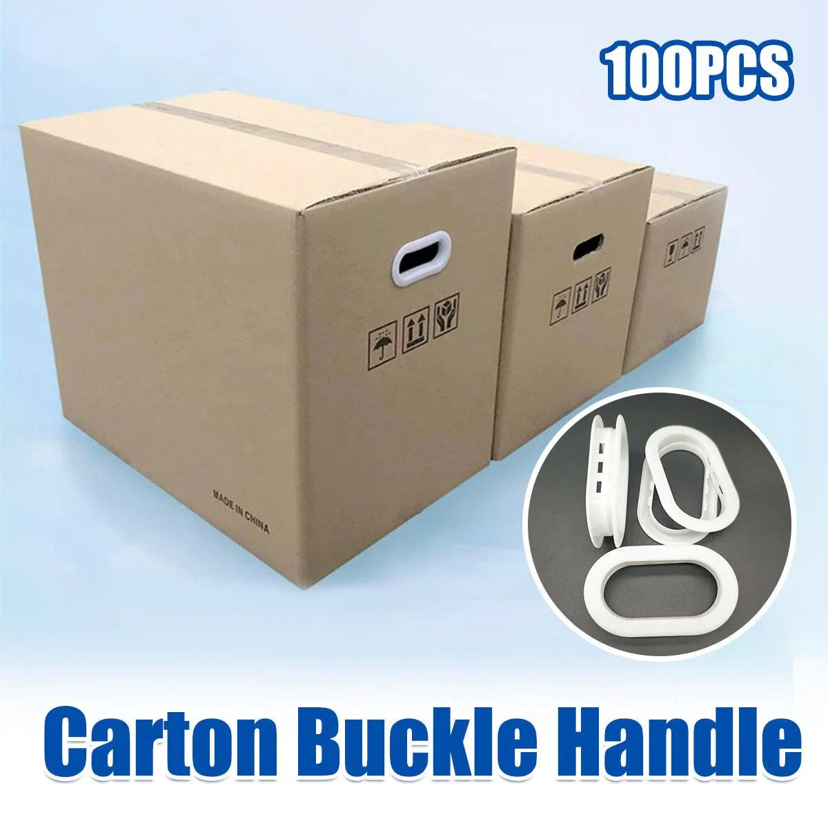Plastic Carton Handle Durable Box Grip Holder 100PCS