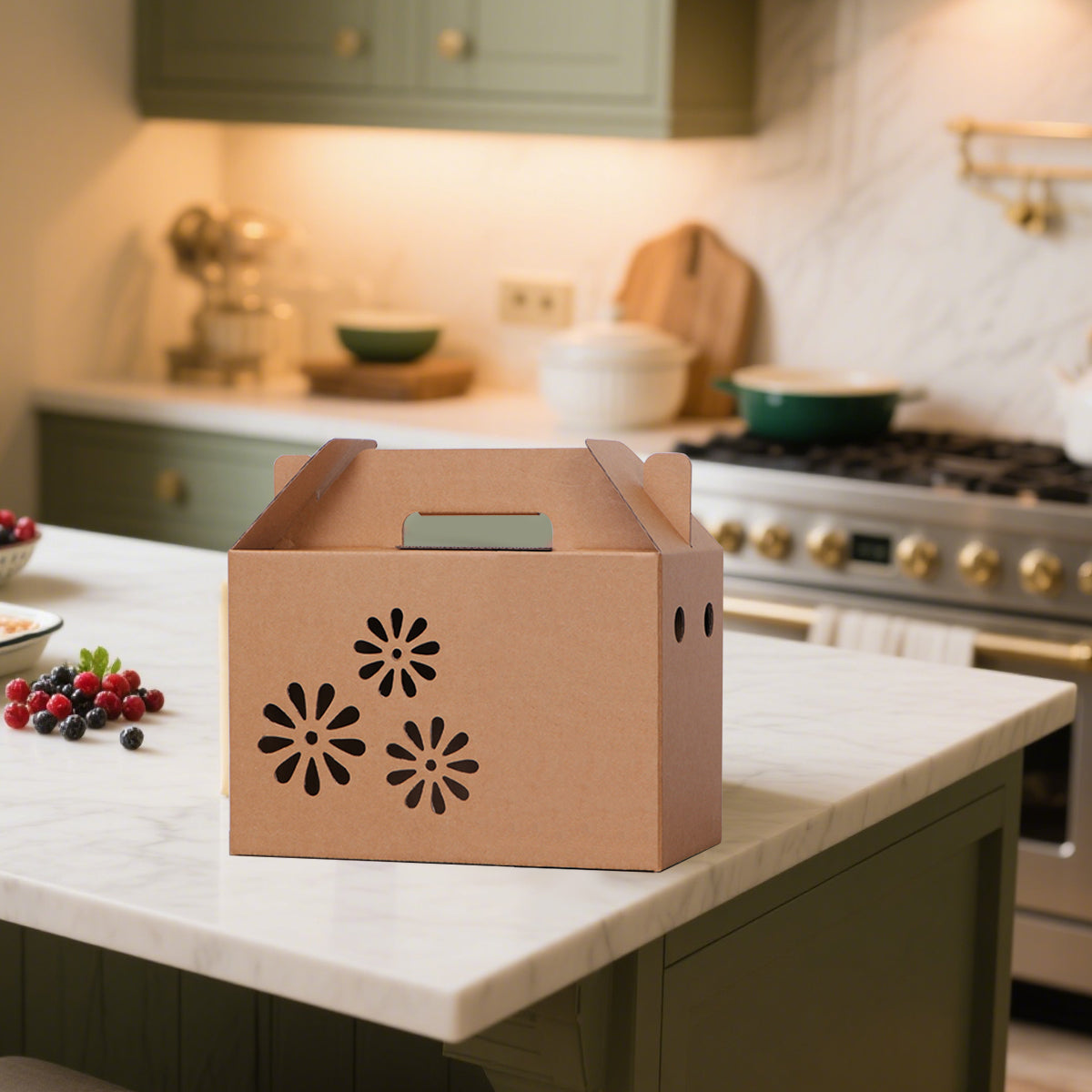 Kraft Paper Gift Box Durable Packaging for Birthday Wedding