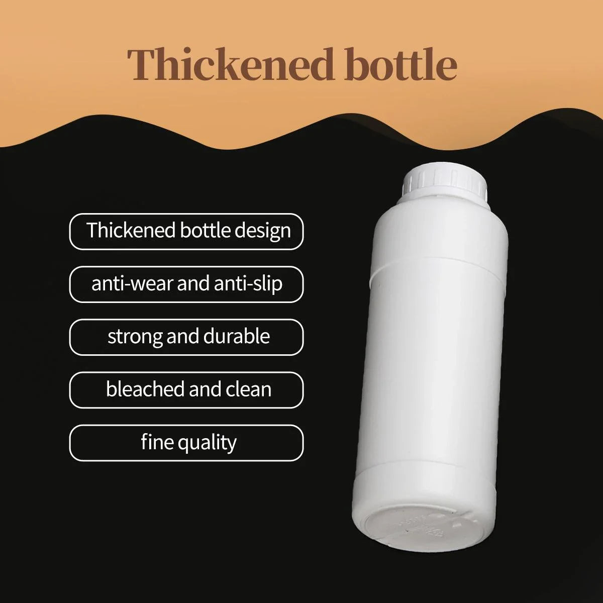 Chemical Bottle White Plastic Pesticide Reagent Bottle 50PCS