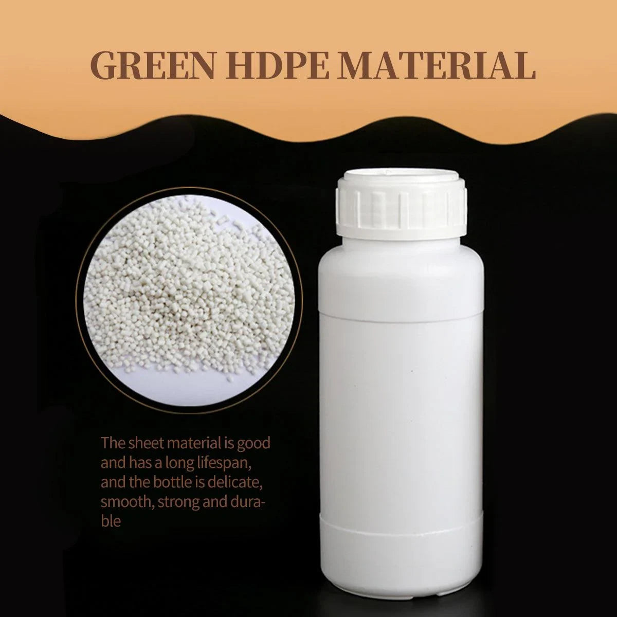 Chemical Bottle White Plastic Pesticide Reagent Bottle 50PCS