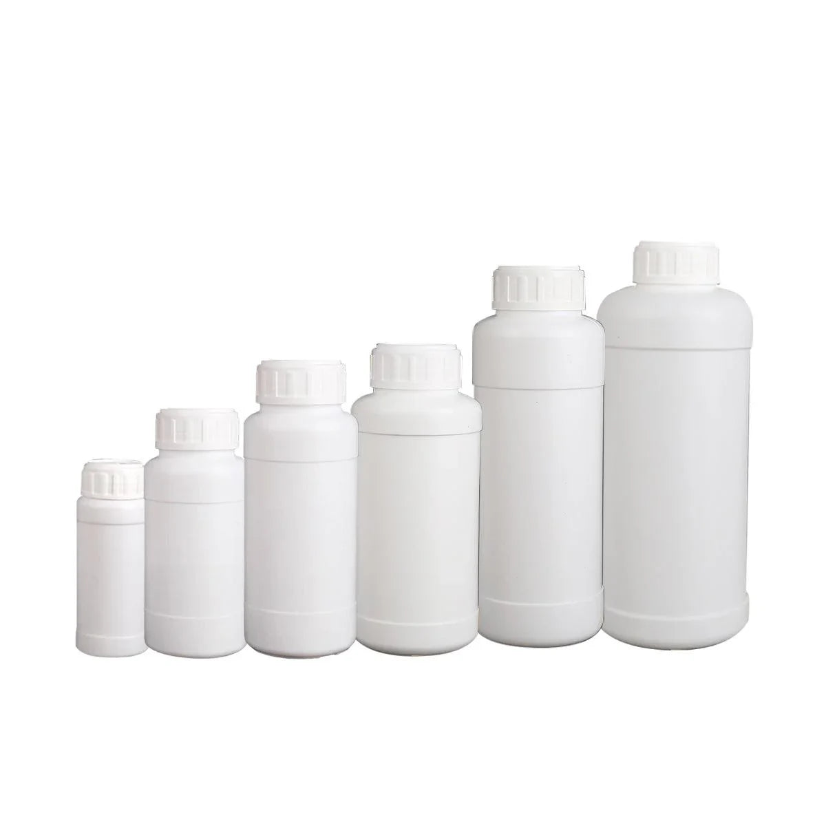 Chemical Bottle White Plastic Pesticide Reagent Bottle 50PCS