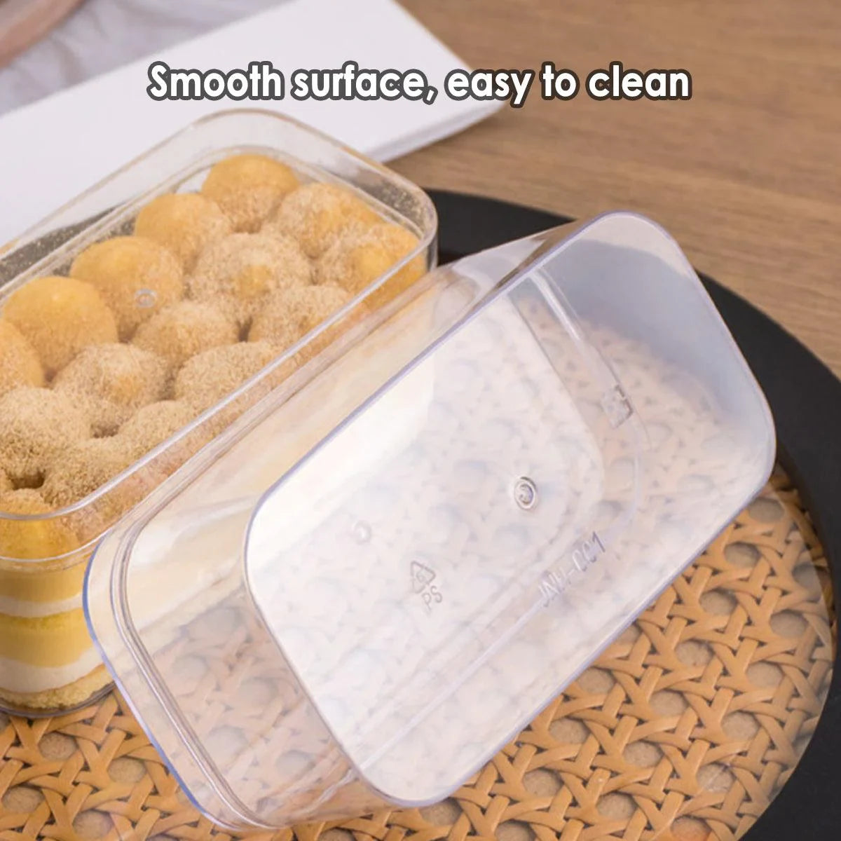 Clear Plastic Biscuit Boxes – 20pcs Assorted Food-Grade Containers