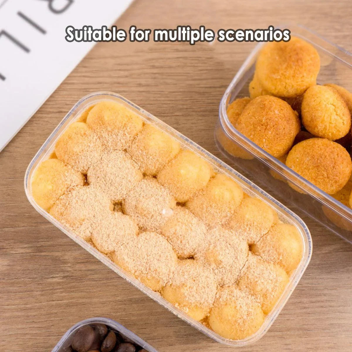 Clear Plastic Biscuit Boxes – 20pcs Assorted Food-Grade Containers