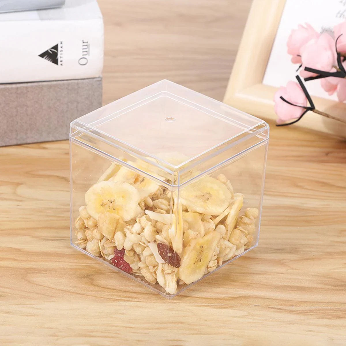 Clear Plastic Biscuit Boxes – 20pcs Assorted Food-Grade Containers
