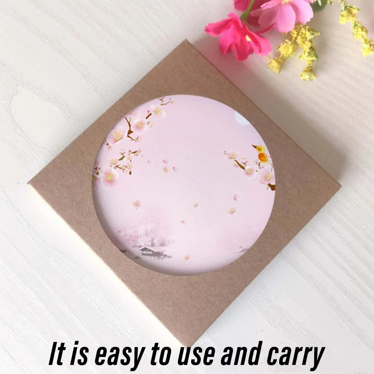 Coaster Holder Kraft Paper 9.5cm x 9.5cm 100 Pieces with Clear Window