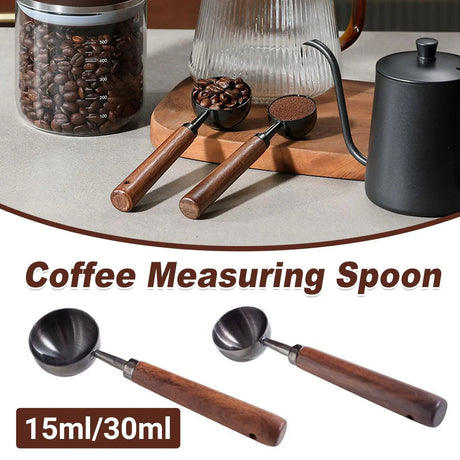 Walnut Coffee Measuring Spoon Long Handle 2PCS