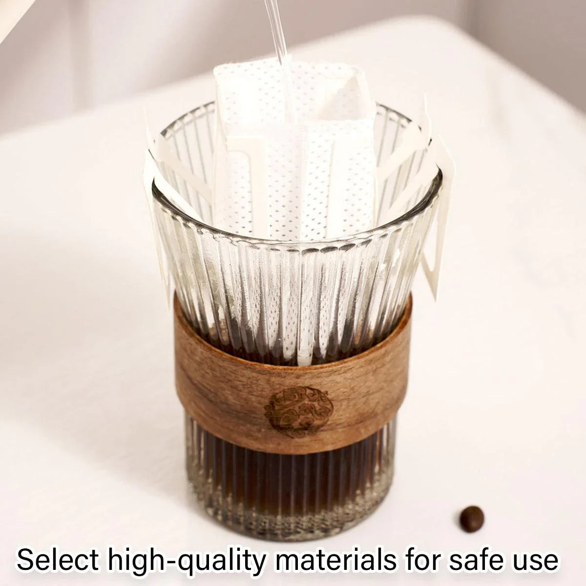 Coffee Filter Hanging Ear Non-Woven Fabric 100 Pieces for Pour-Over Brewing