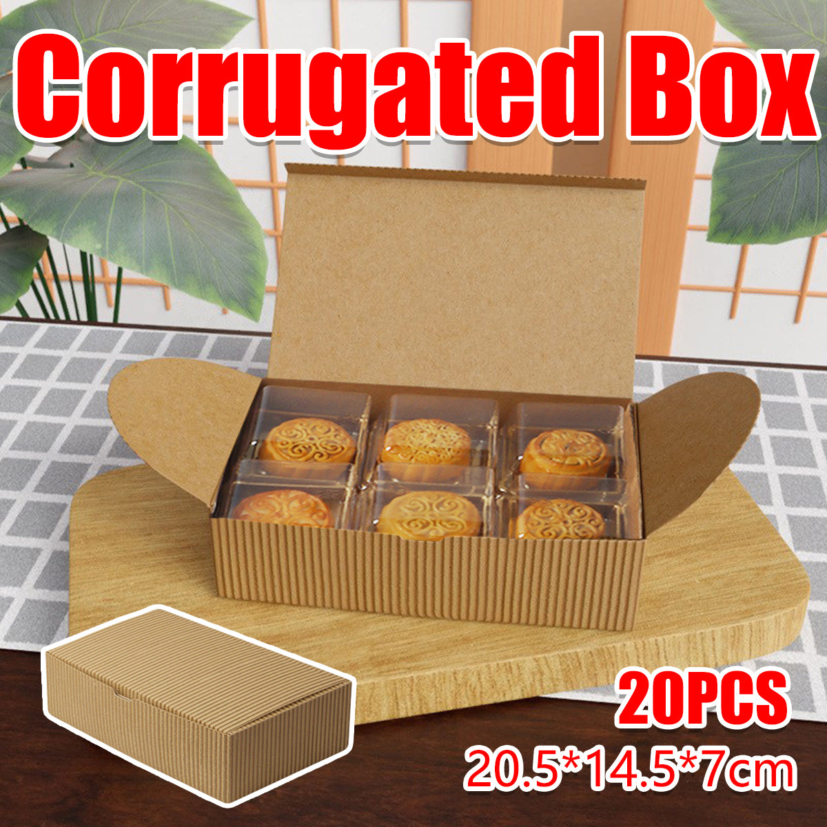 20 Pcs Corrugated Paper Gift Boxes Recyclable Eco Friendly for Gifts