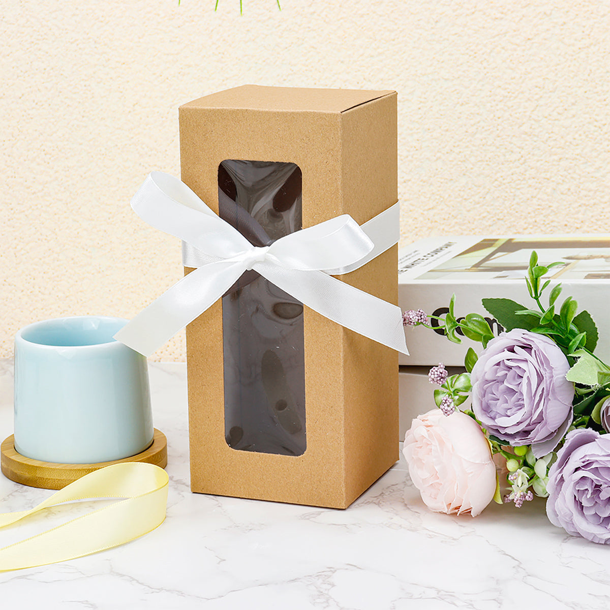 20PCS Cup Gift Boxes with Clear Window Coffee Mug Packaging Box