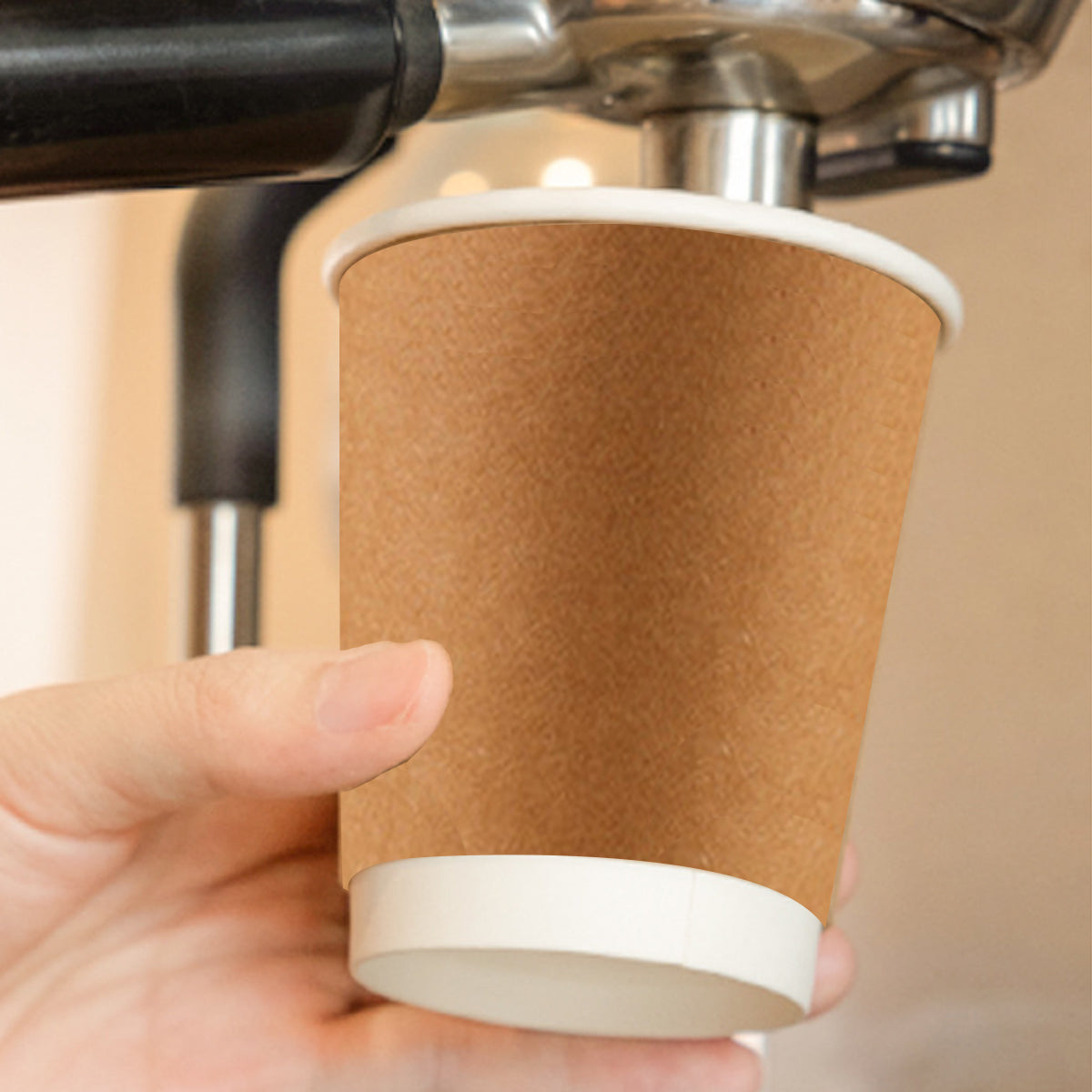 50PCS 300ml Disposable Coffee Cups Double Layer Food-Grade