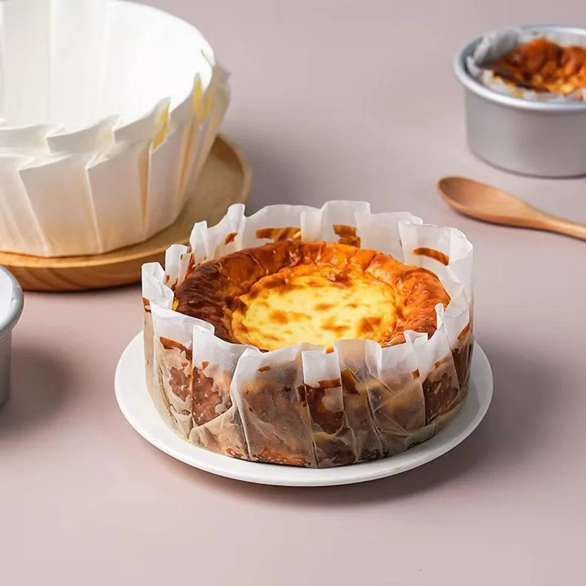 Cupcake Liners Baking Paper 4in 6in Non Stick Muffin Trays