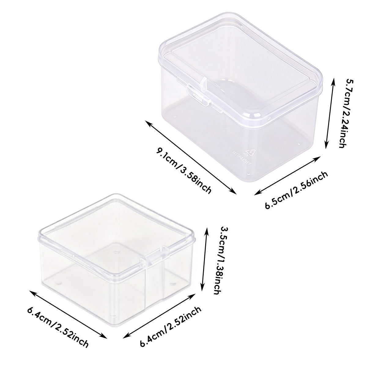 10PCS Mini Clear Plastic Storage Boxes Small Parts Organiser