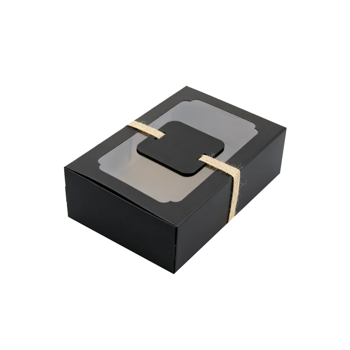 24PCS Kraft Candy Boxes with Clear Window Durable Gift Packaging