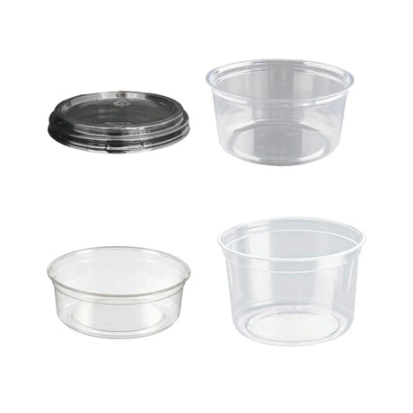 Dessert Bowls PET Plastic Leak Proof Transparent Disposable Containers