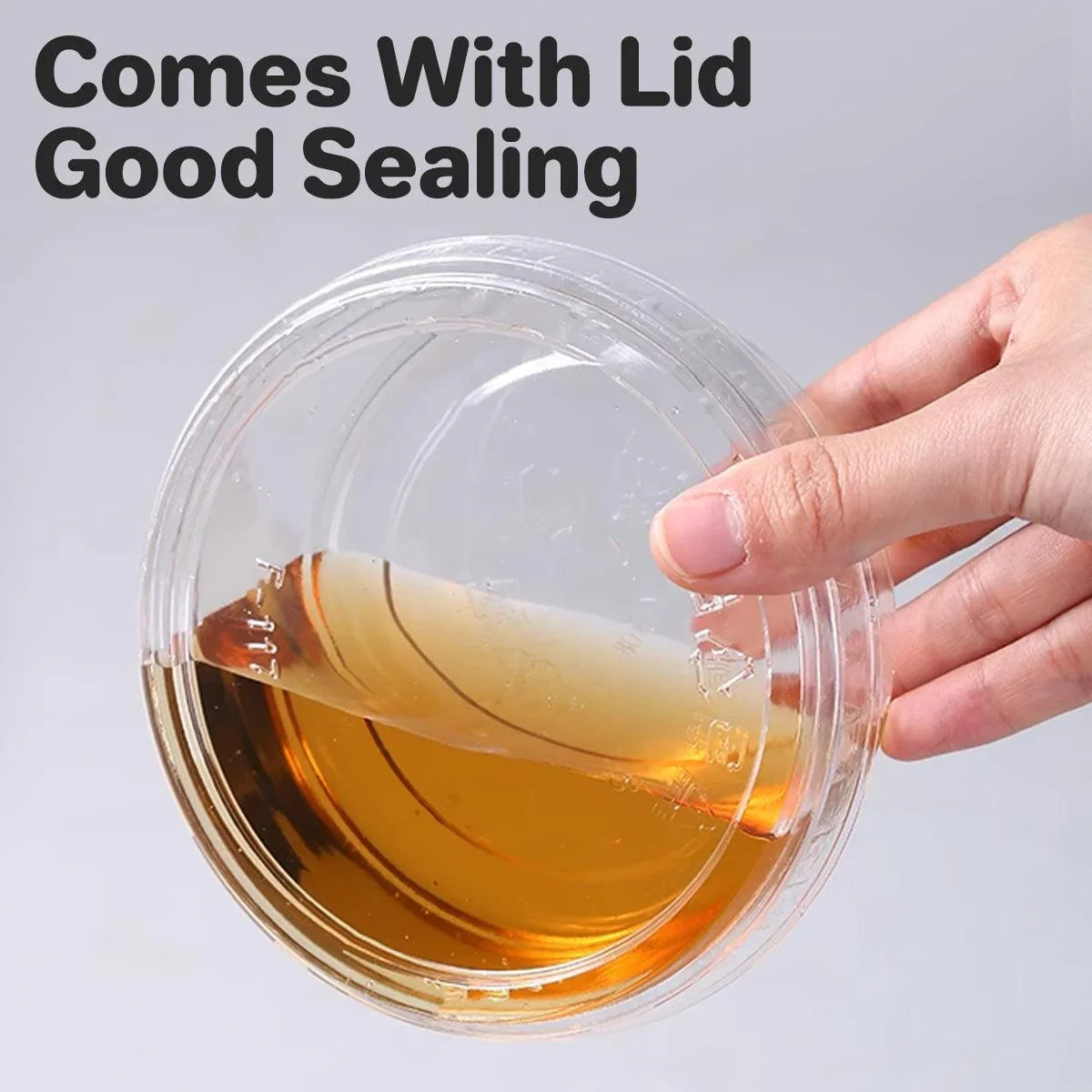 Dessert Bowls PET Plastic Leak Proof Transparent Disposable Containers