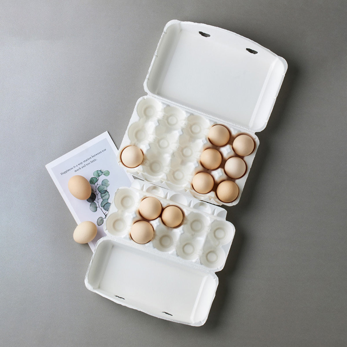 30PCS Pulp Egg Racks Leak-Proof Stackable Egg Storage Trays