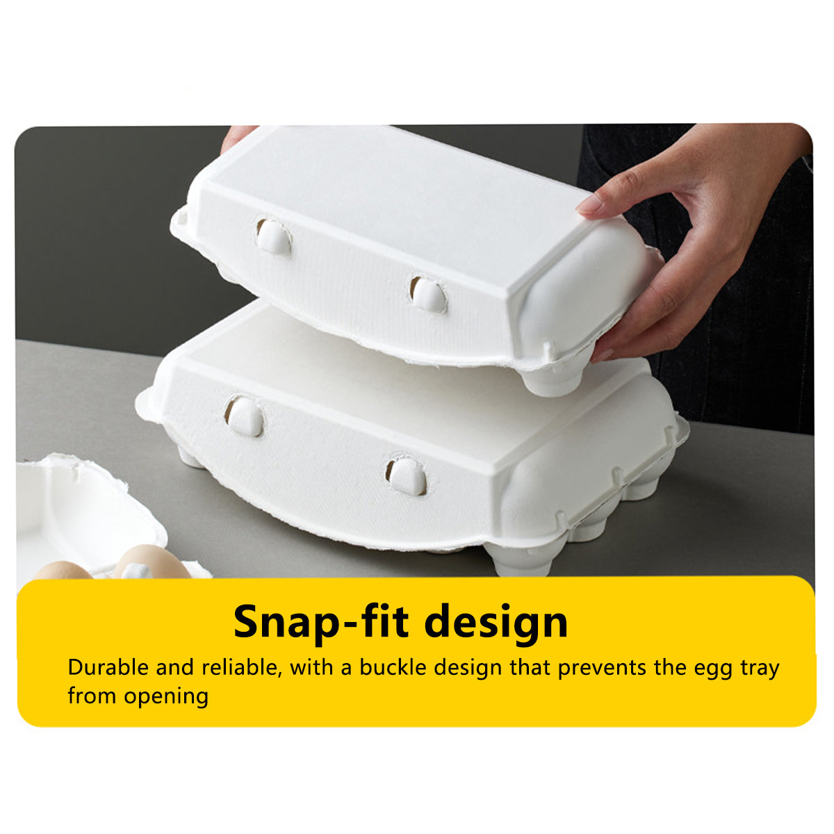 30PCS Pulp Egg Racks Leak-Proof Stackable Egg Storage Trays